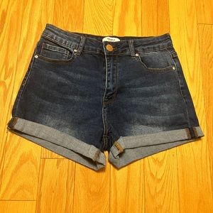 Dark Wash Denim Shorts by Forever 21